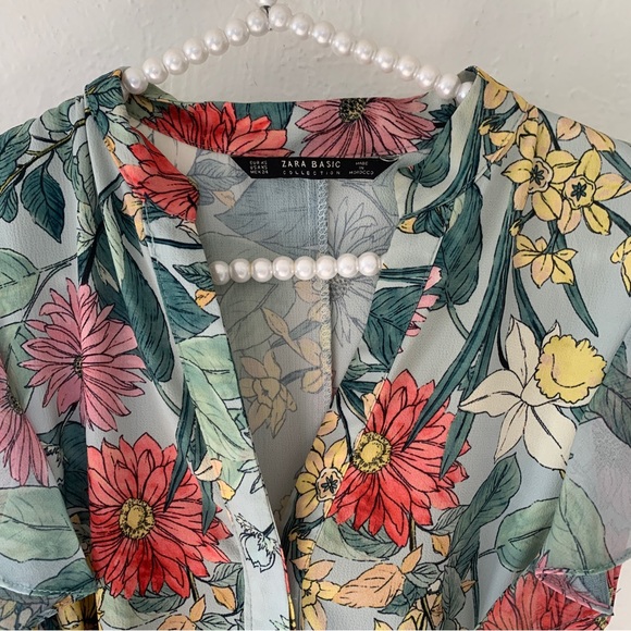 Zara Floral Button Up Tunic Dress - Picture 5 of 12